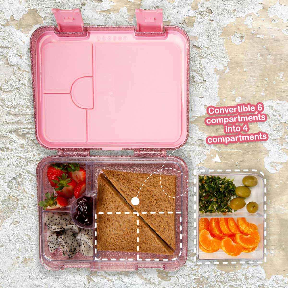 Hydrobrew Sparkle Bento Lunch Box with 720ml SipSwitch Insulated Water Bottle