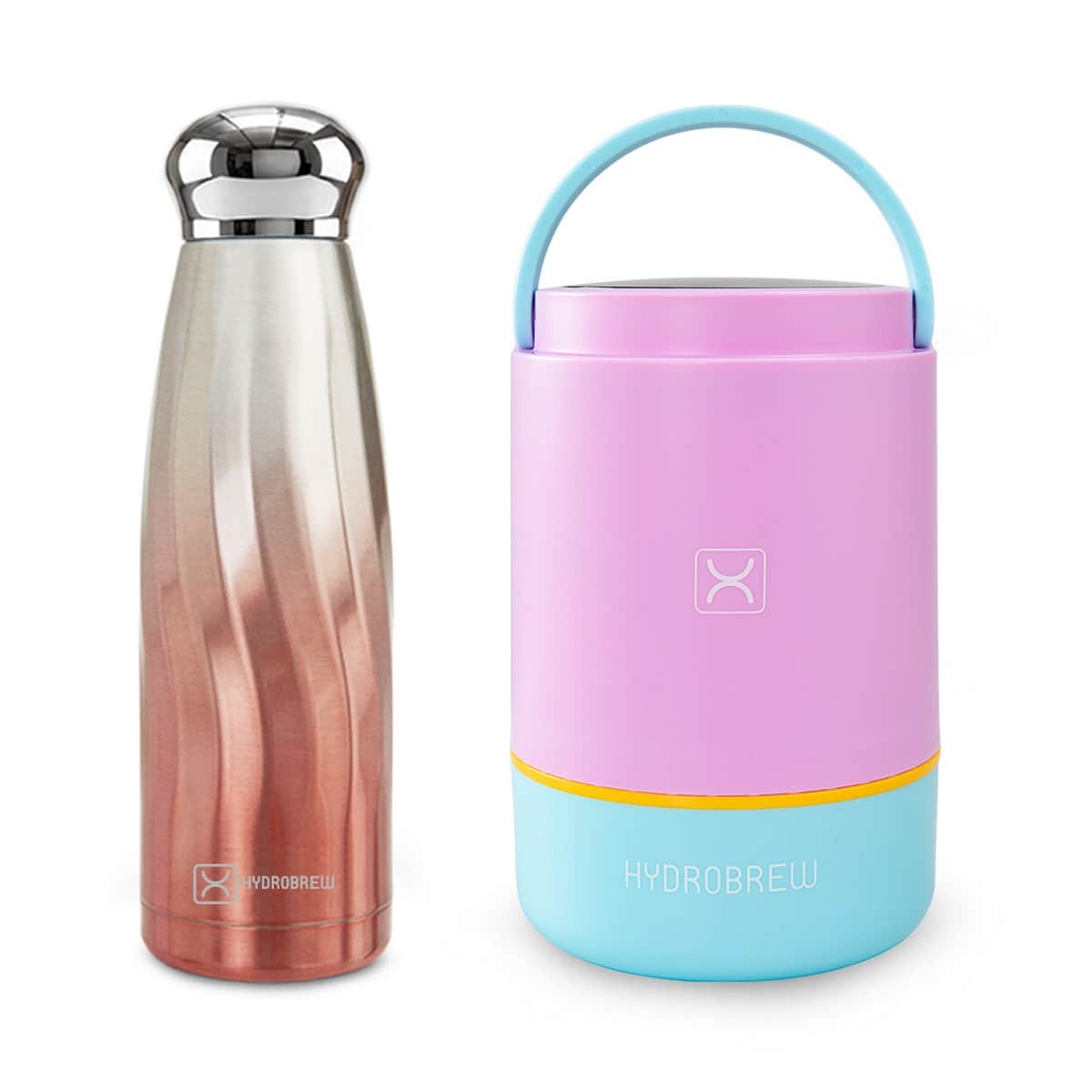 Hydrobrew Candy Cloud Triple Decker Stainless Steel Lunch Box with Double Wall Water Bottle