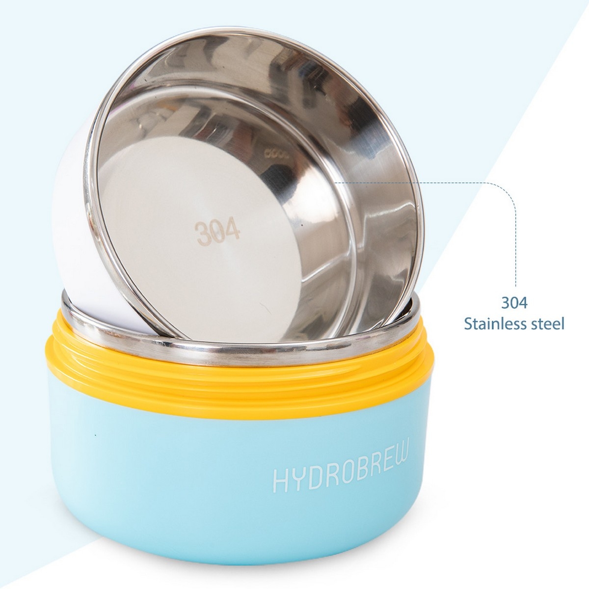 Hydrobrew Triple Decker Stainless Steel Lunch Box with Spoon