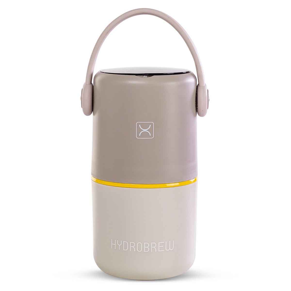 HYDROBREW Grey Double Decker Stainless Steel Lunch Box with Folding Spork