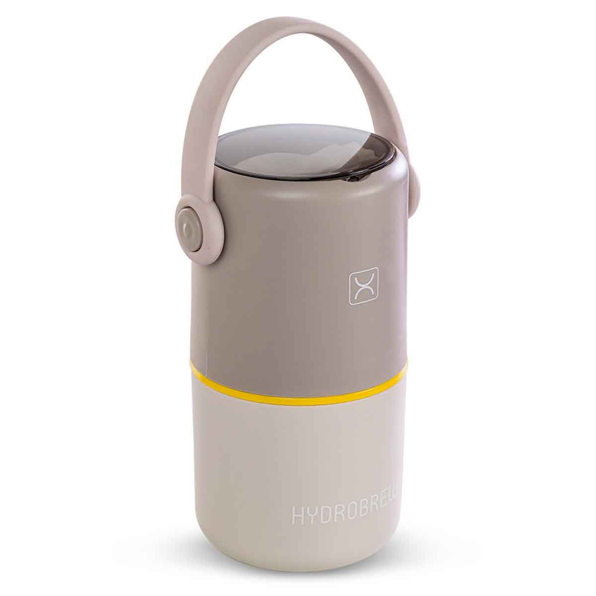 HYDROBREW Grey Double Decker Stainless Steel Lunch Box with Folding Spork