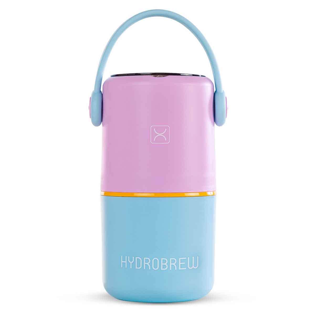 HYDROBREW Mauve/Blue Double Decker Stainless Steel Lunch Box with Folding Spork