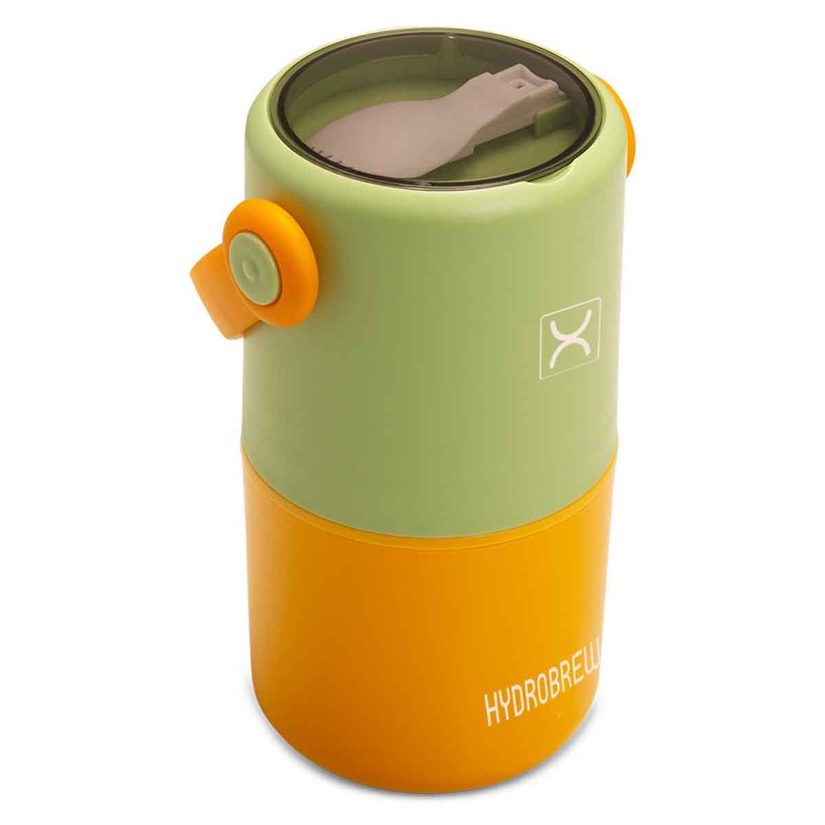 HYDROBREW Sage/Amber Double Decker Stainless Steel Lunch Box with Folding Spork