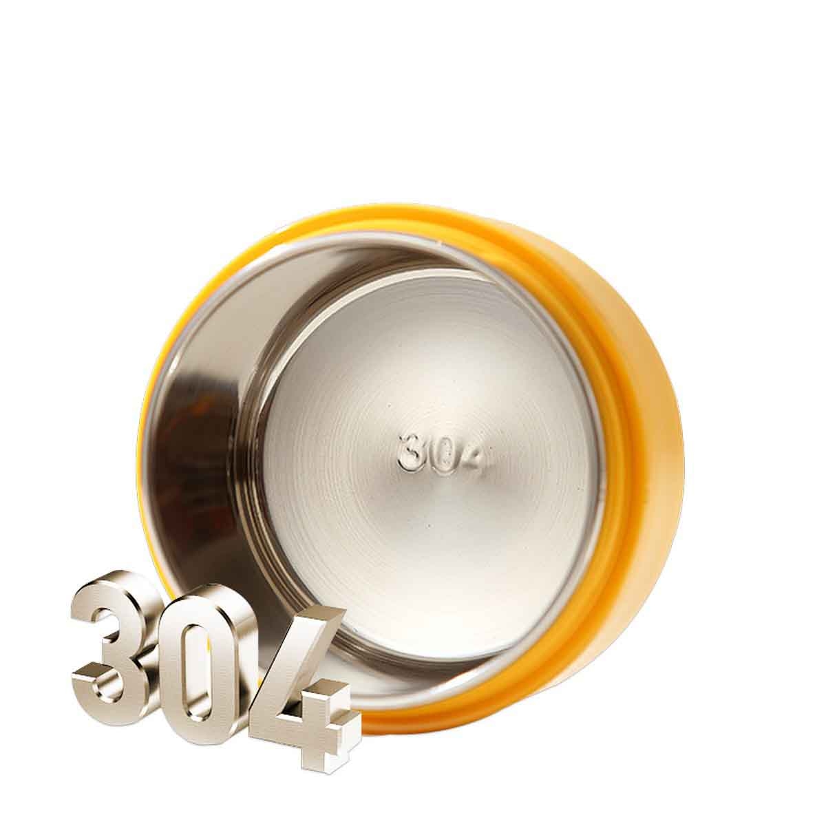 HYDROBREW Sage/Amber Double Decker Stainless Steel Lunch Box with Folding Spork