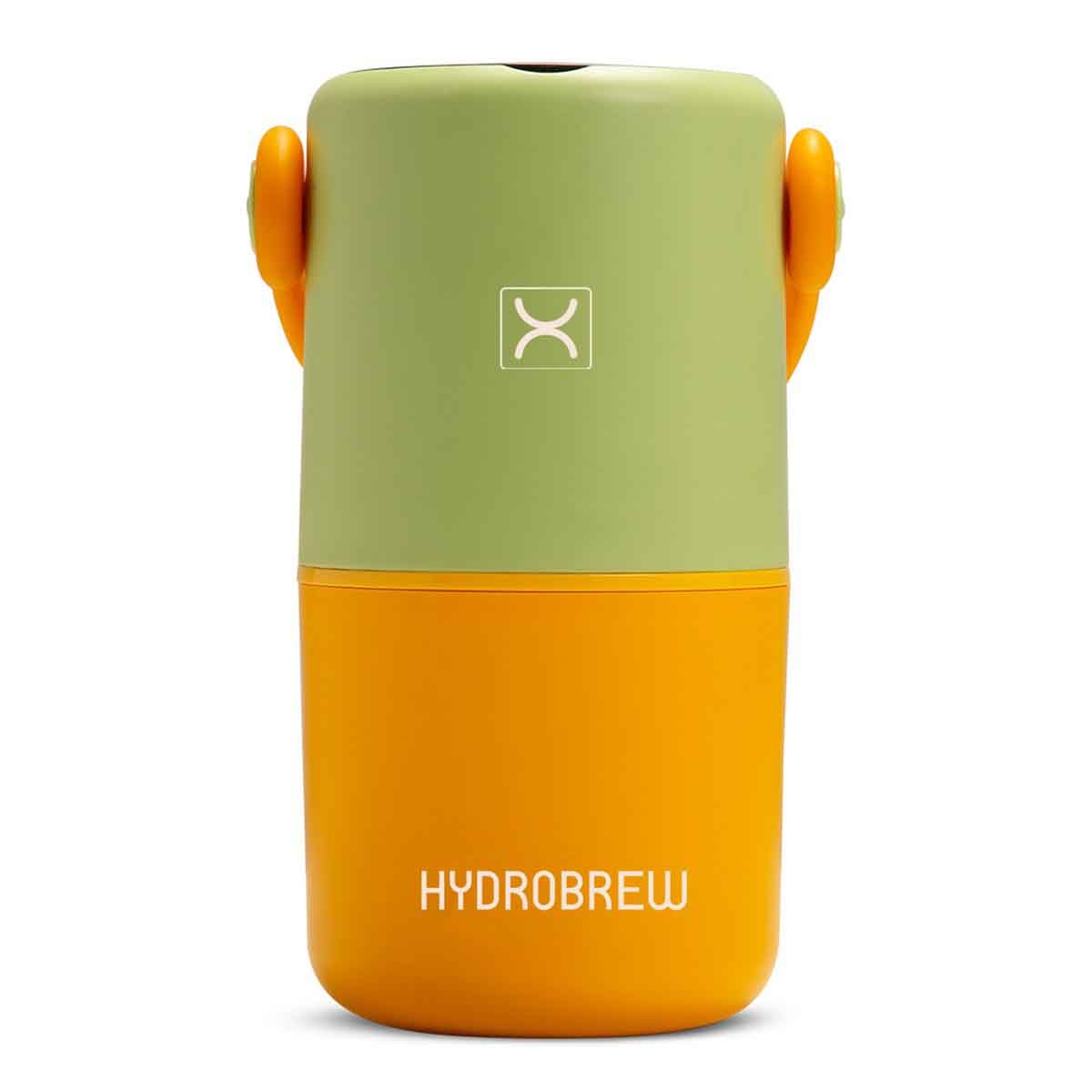 HYDROBREW Sage/Amber Double Decker Stainless Steel Lunch Box with Folding Spork