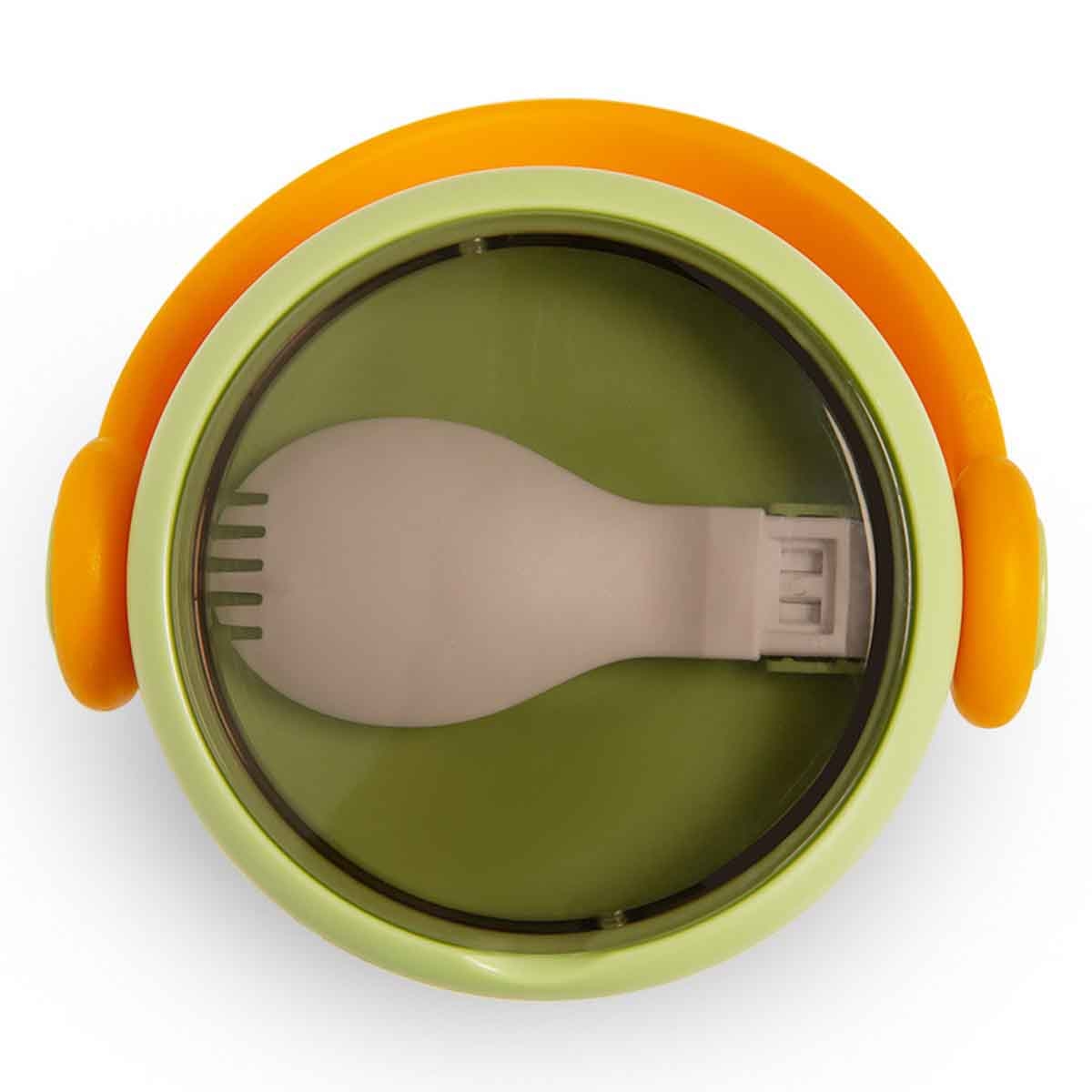 HYDROBREW Sage/Amber Double Decker Stainless Steel Lunch Box with Folding Spork