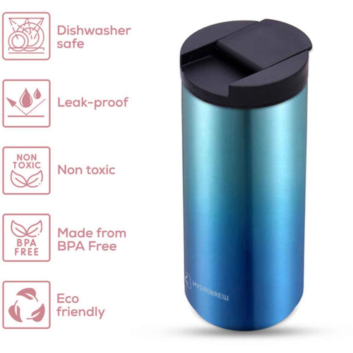 هايدروبرو زجاجة ماء تامبلر معزولة بجدار مزدوج 500 مل باللون الأزرق