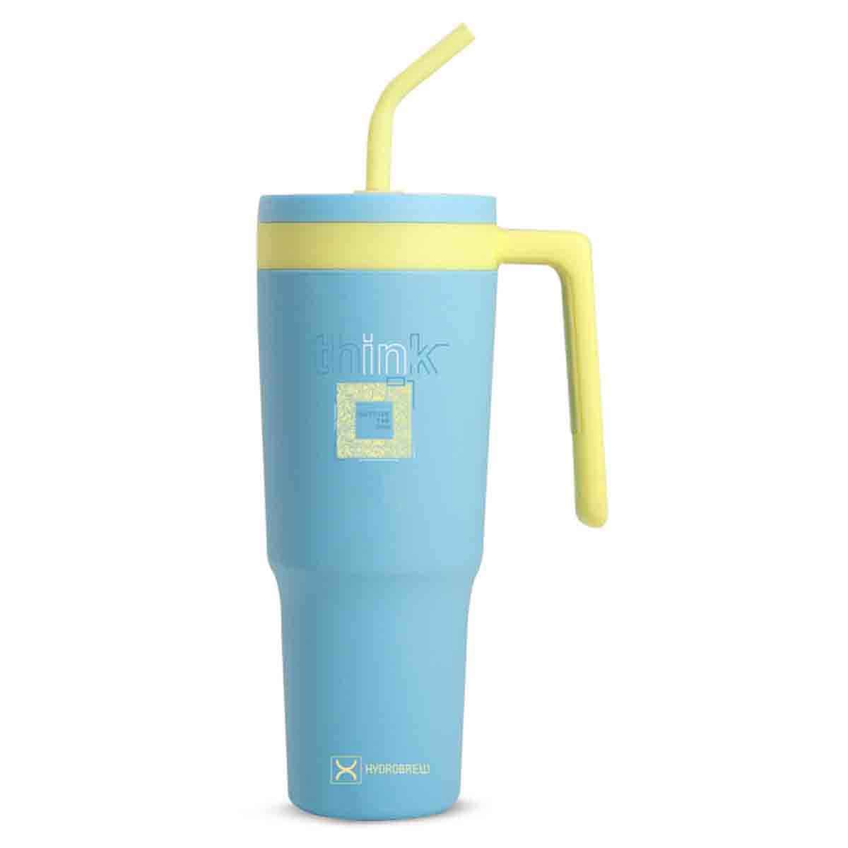 HYDROBREW 1200ml Fresh Flip Ceramic Tumbler with Straw