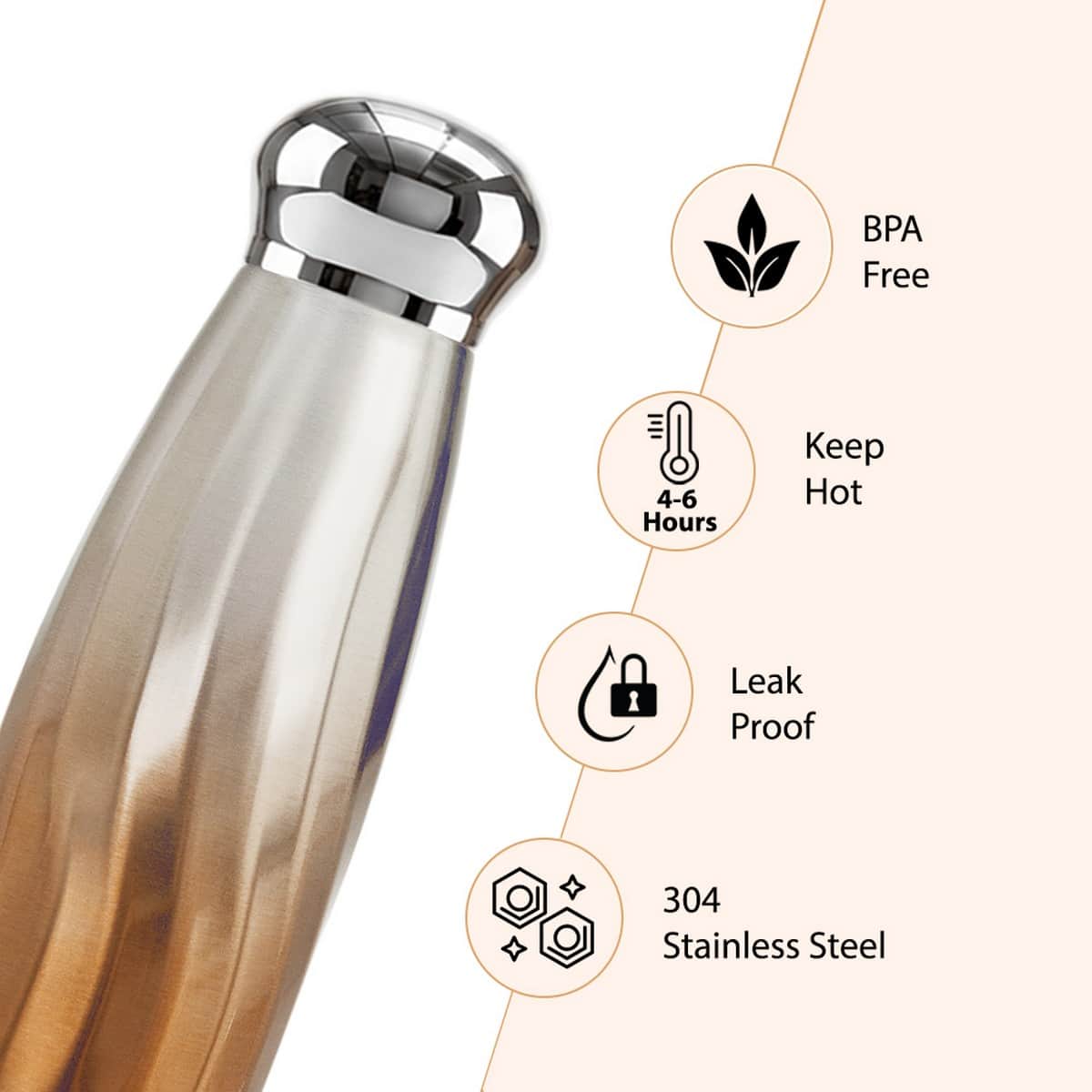 Hydrobrew Fresh Pink Steel Core 3 Compartment Lunch Box with Double Wall Stainless Steel Water Bottle