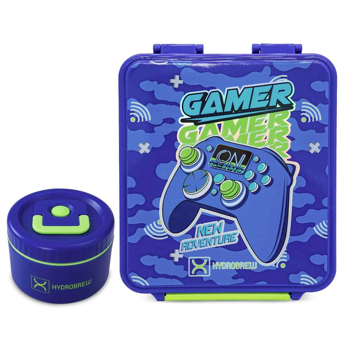 Hydrobrew Gamer Bento Lunch Box with Steel Food Jar