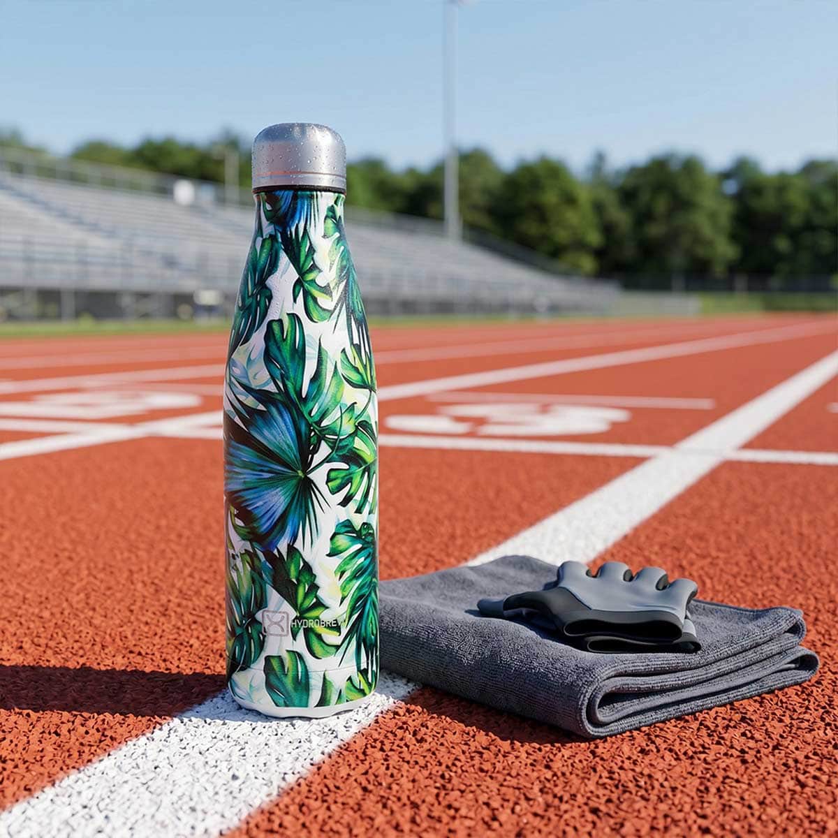 Hydrobrew Green Lunch Box with Double Wall Stainless Steel Water Bottle