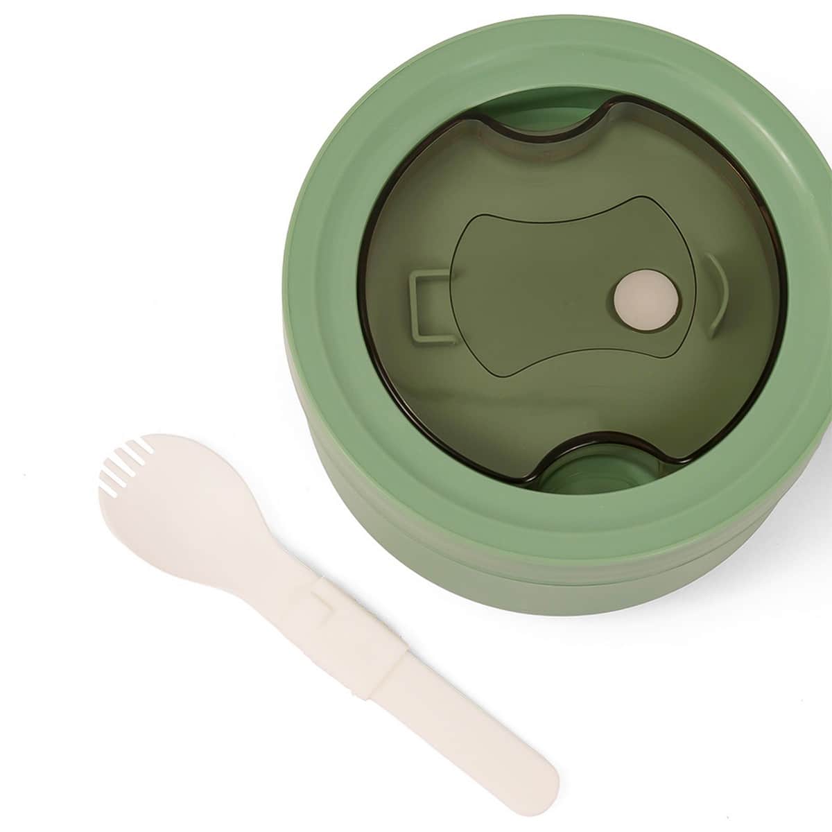 Hydrobrew Green Lunch Box with Double Wall Stainless Steel Water Bottle