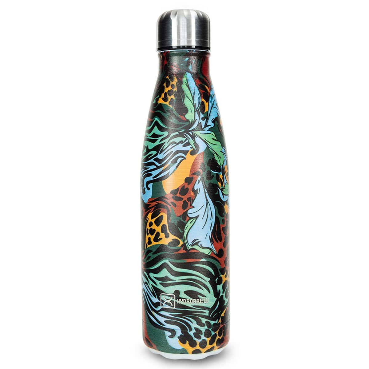 Hydrobrew Green Lunch Box with Printed Double Wall Stainless Steel Water Bottle