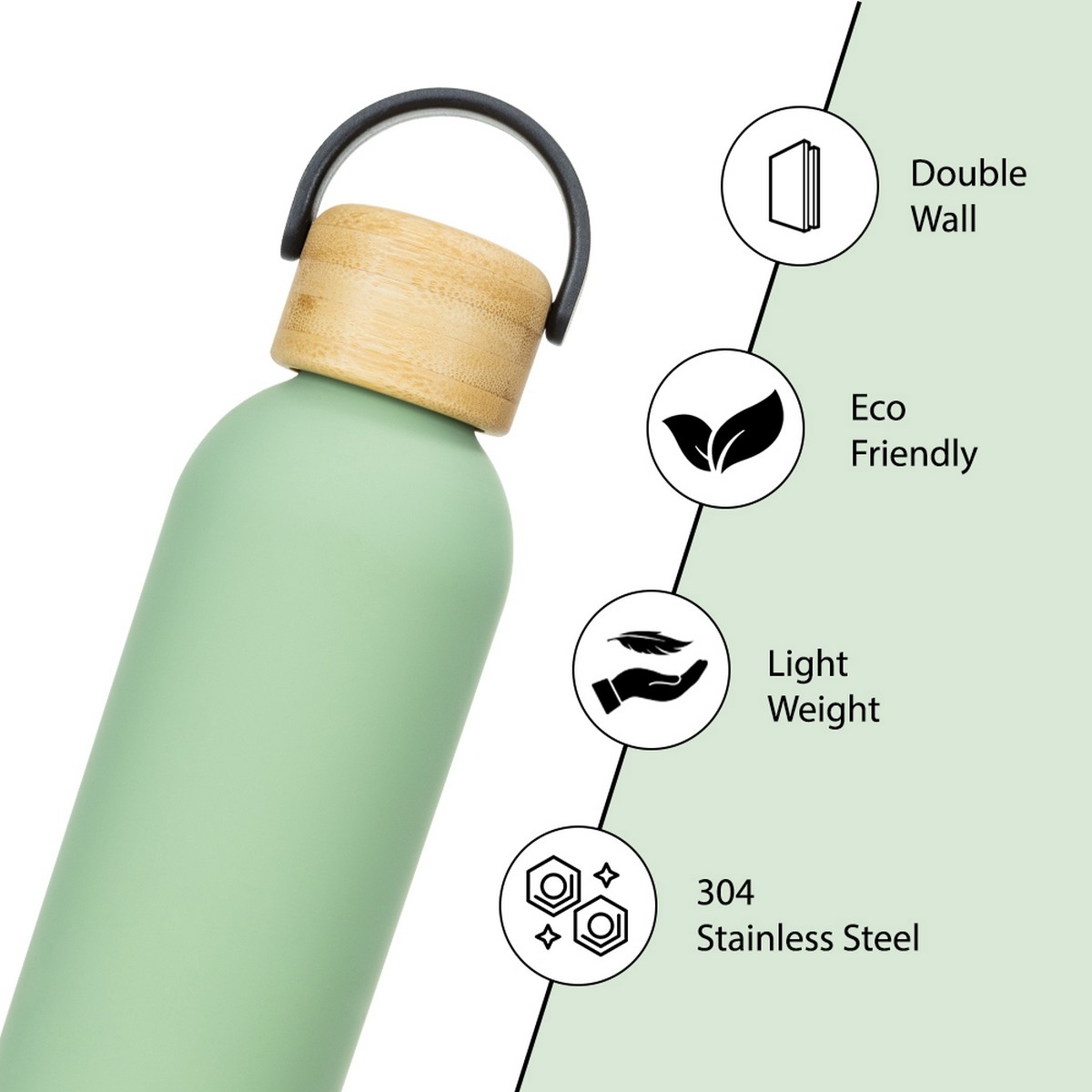 Hydrobrew Green Smart Serve Bento Lunch Box & Double Wall Stainless Steel Water Bottle Set