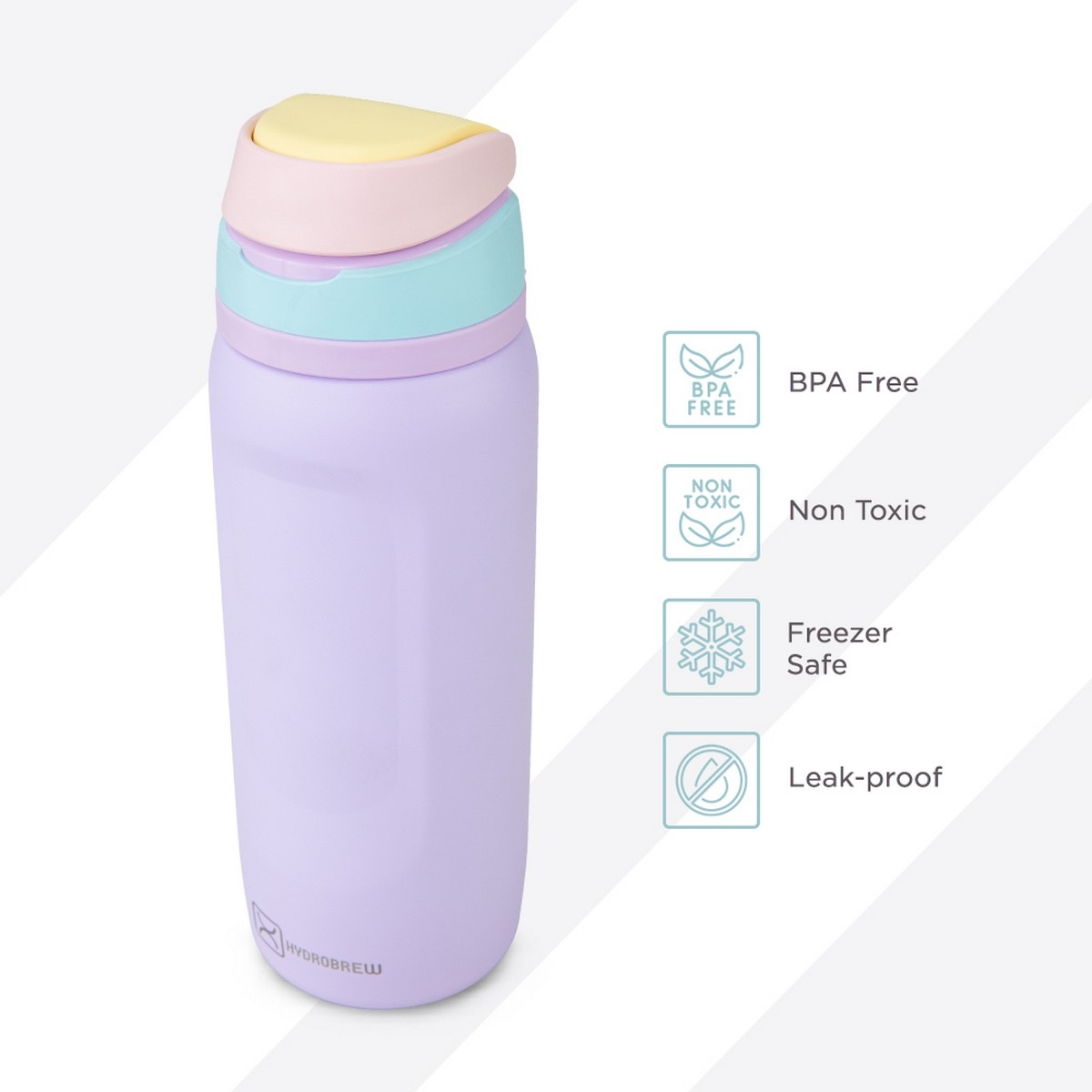 Hydrobrew Lilac Blush Smart Serve Bento Lunch Box with Sip Switch Stainless Steel Water Bottle