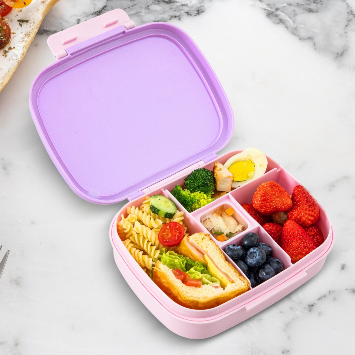 Hydrobrew Lilac Blush Smart Serve Bento Lunch Box with Sip Switch Stainless Steel Water Bottle