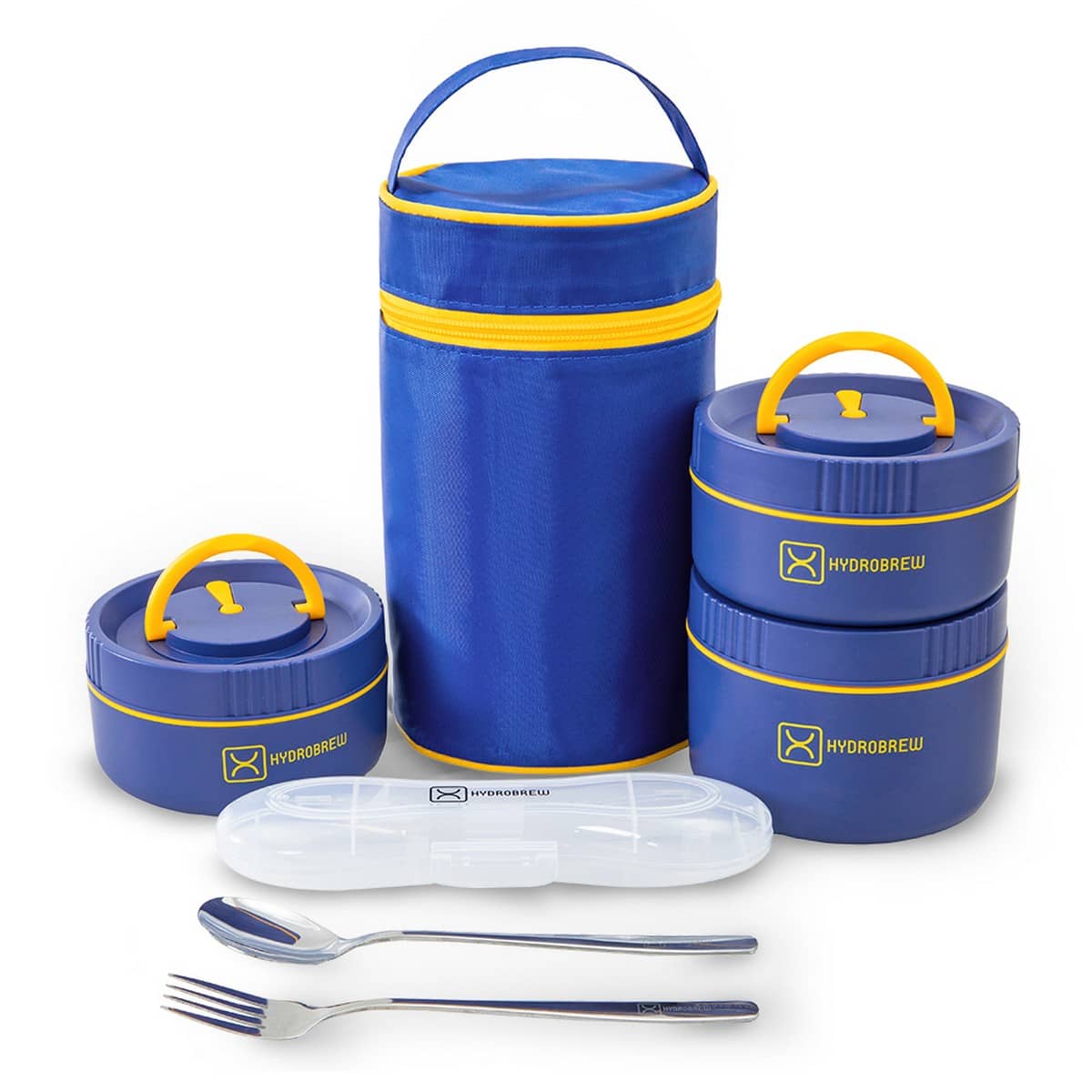Hydrobrew Trio Deck Lunch Box with Lunch Bag & Cutlery