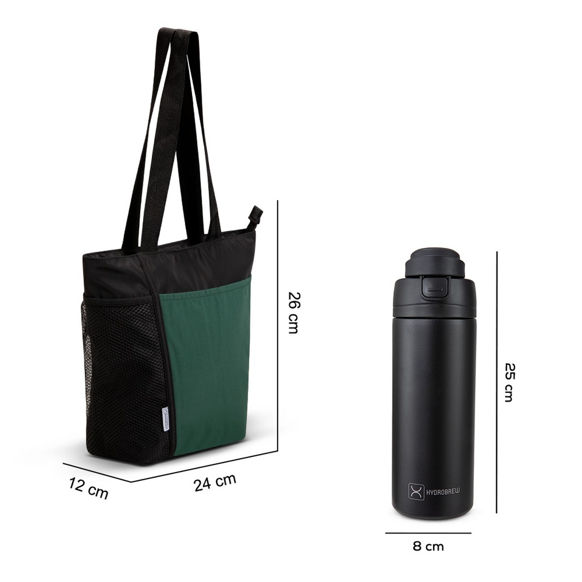 Hydrobrew Olive Lunch Bag with 720ml Insulated Water Bottle