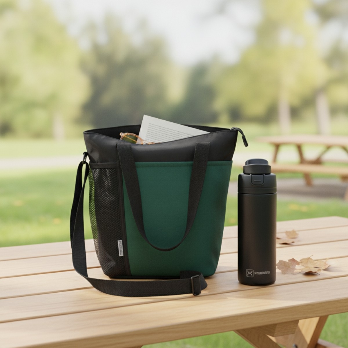Hydrobrew Olive Lunch Bag with 720ml Insulated Water Bottle