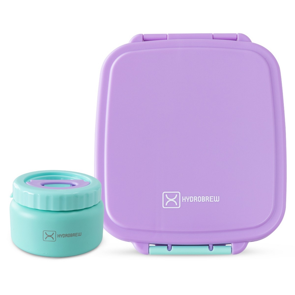 Hydrobrew Purple Mega Flex Bento Lunch Box with Insulated Food Jar & Double Wall Water Bottle