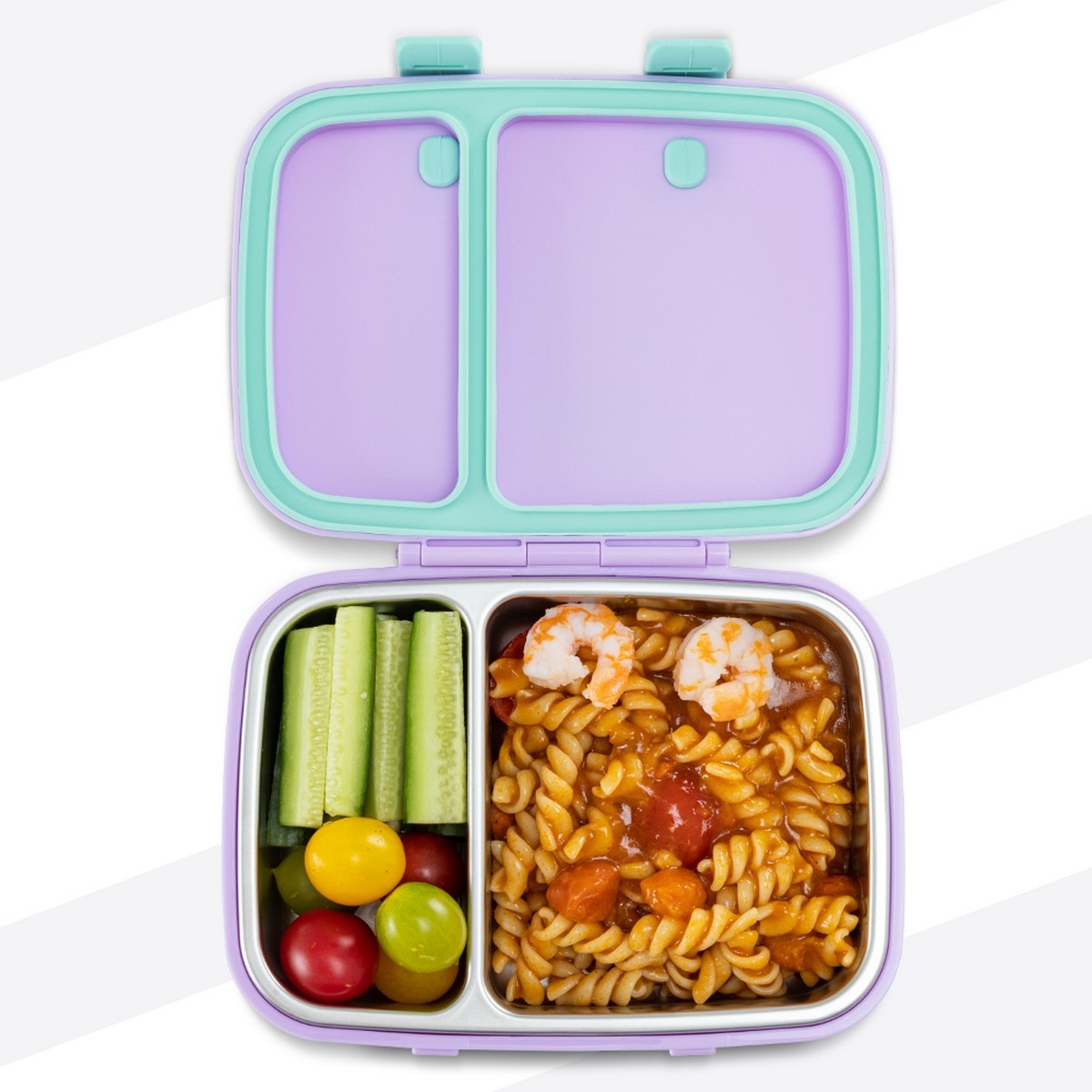 Hydrobrew Purple Steel Core Stainless Steel Lunch Box & Double Wall Water Bottle Set