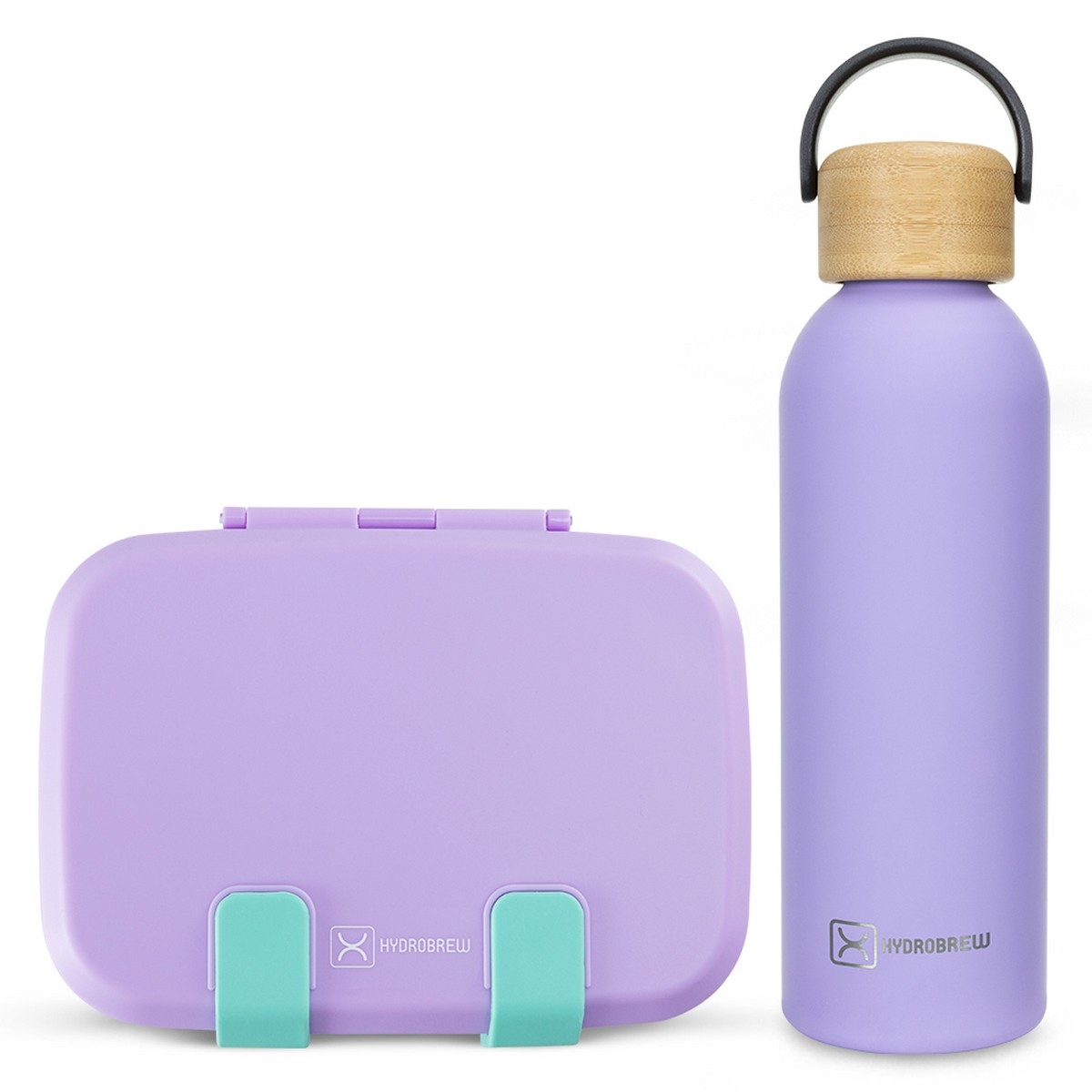 Hydrobrew Purple Steel Core Stainless Steel Lunch Box & Double Wall Water Bottle Set