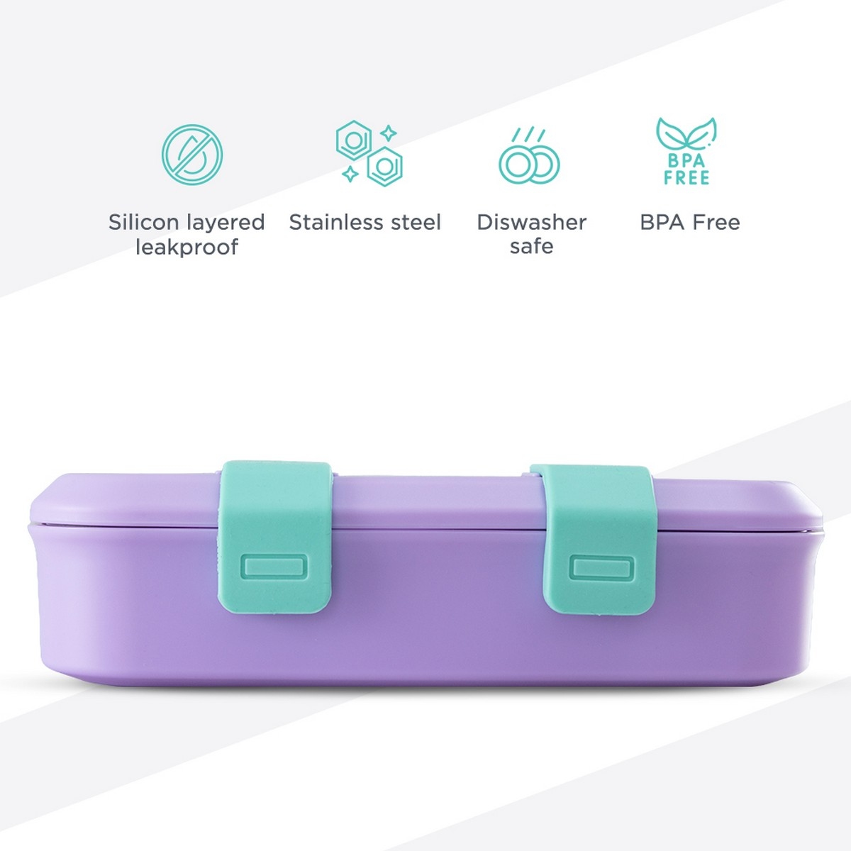 Hydrobrew Purple Steel Core Stainless Steel Lunch Box & Double Wall Water Bottle Set