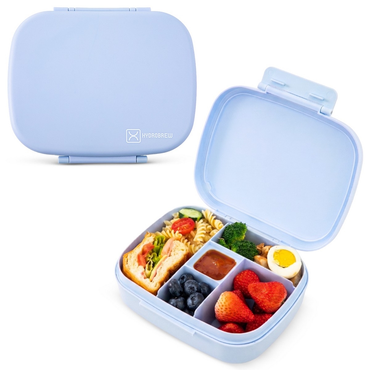 Hydrobrew Sky Mist Smart Serve Bento Lunch Box with Stainless Steel Cutlery Set