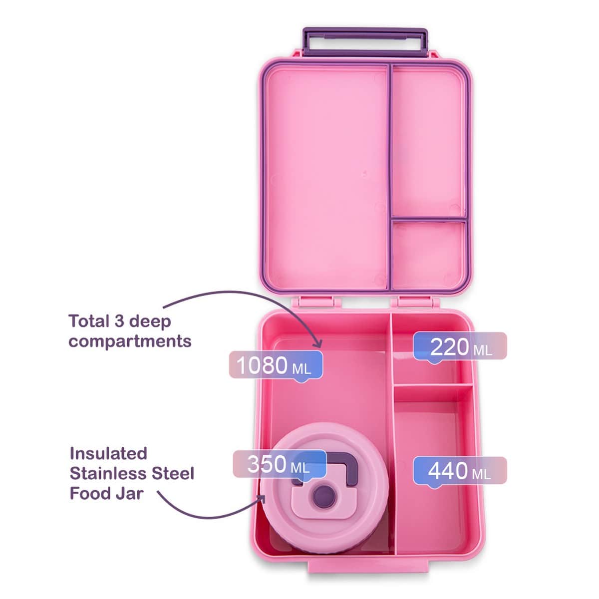 Hydrobrew ThinkBig Bento Lunch Box with Steel Food Jar