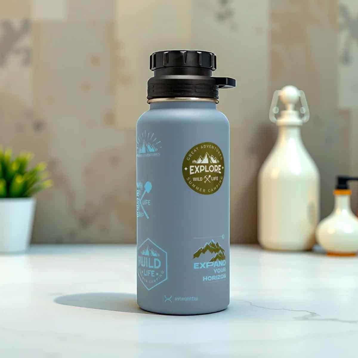HYDROBREW 950ml Vacuum Insulated Travel Water Bottle with Sling Bag