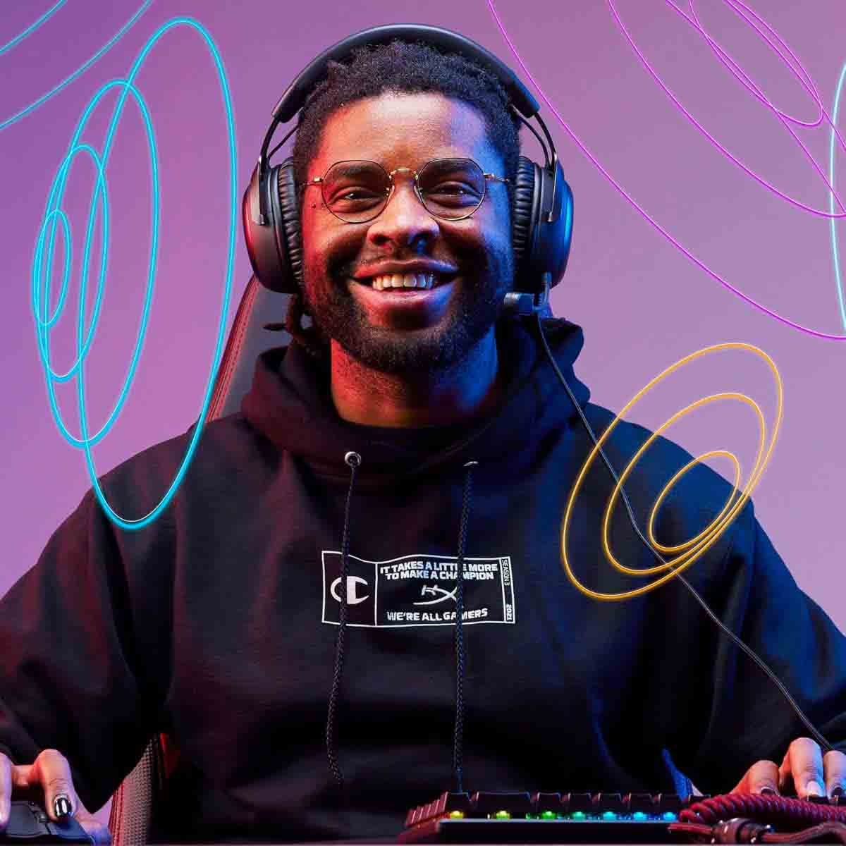 هايبر إكس كلاود 3 سماعة ألعاب سلكية إطار متين أسود