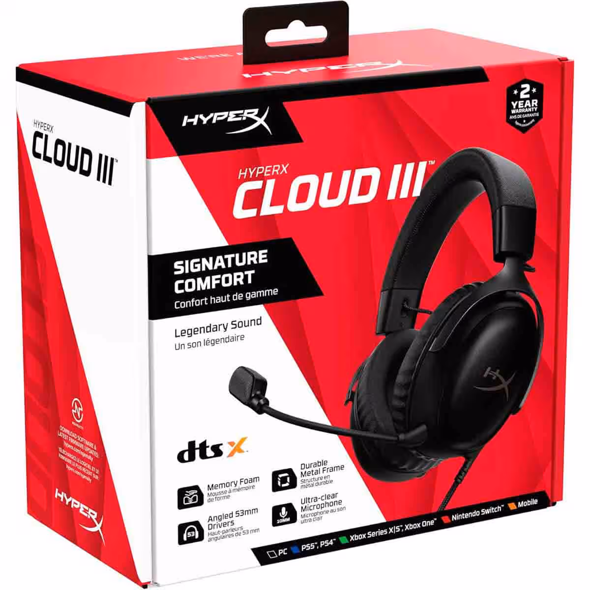 HyperX Cloud III Durable Frame Black Wired Gaming Headset