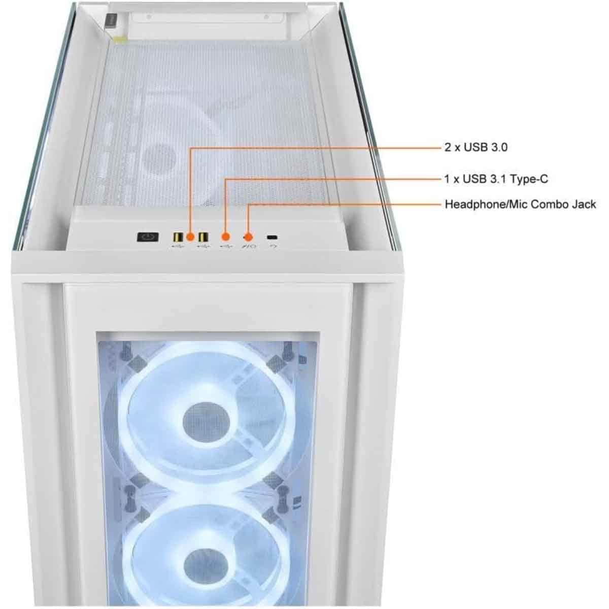 Corsair iCUE 5000X RGB QL Edition Mid-Tower Gaming PC Case