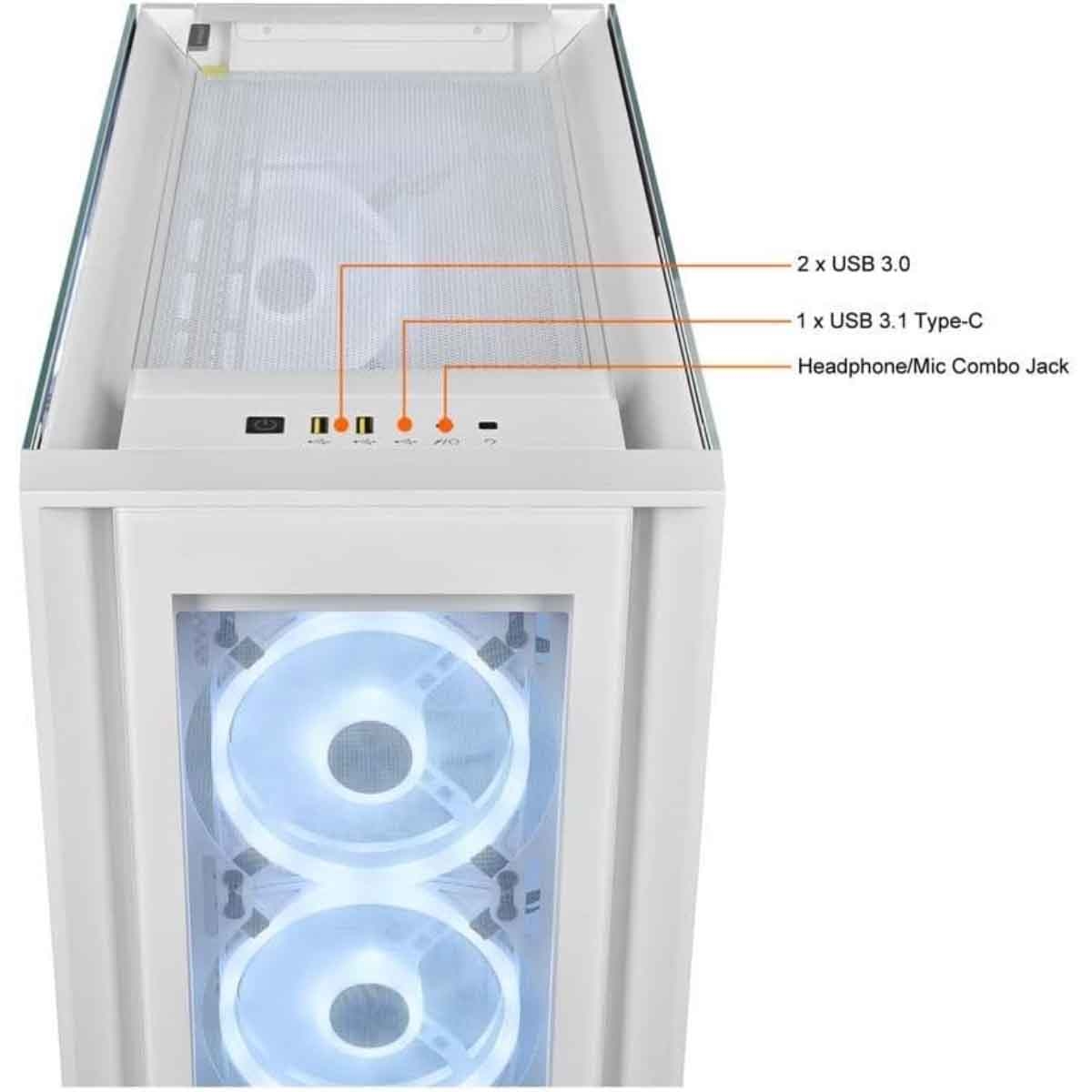 كورسير صندوق كمبيوتر ألعاب متوسط الحجم آي كيو 5000 إكس آر جي بي إصدار كيو إل