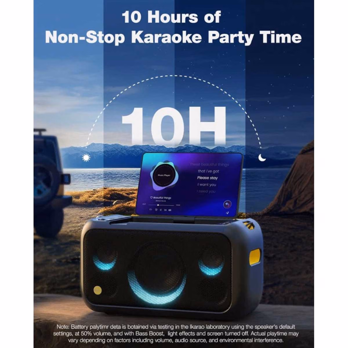 Ikarao Break X1 Black Karaoke Speaker with 13.3'' Screen