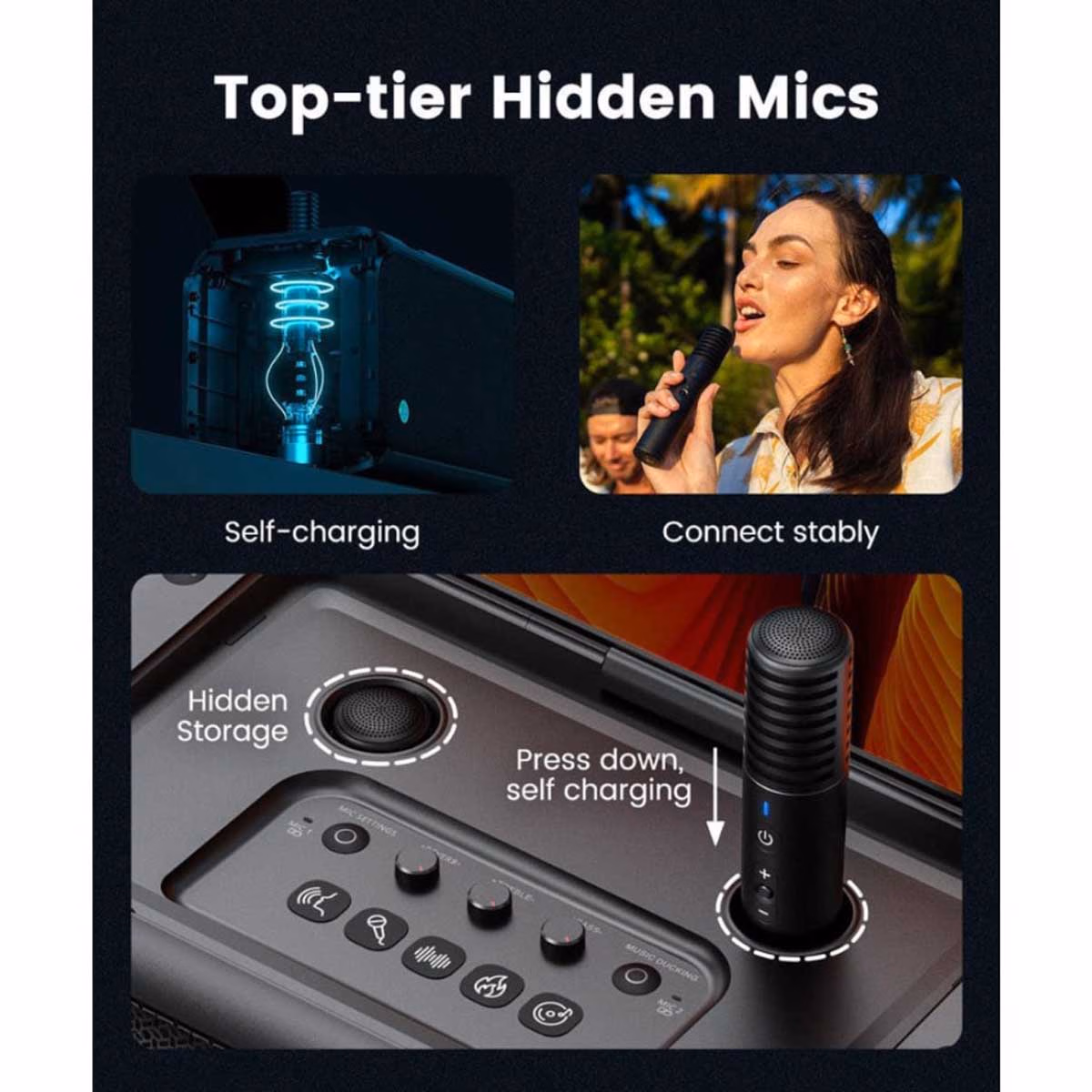 Ikarao Break X1 Black Karaoke Speaker with 13.3'' Screen
