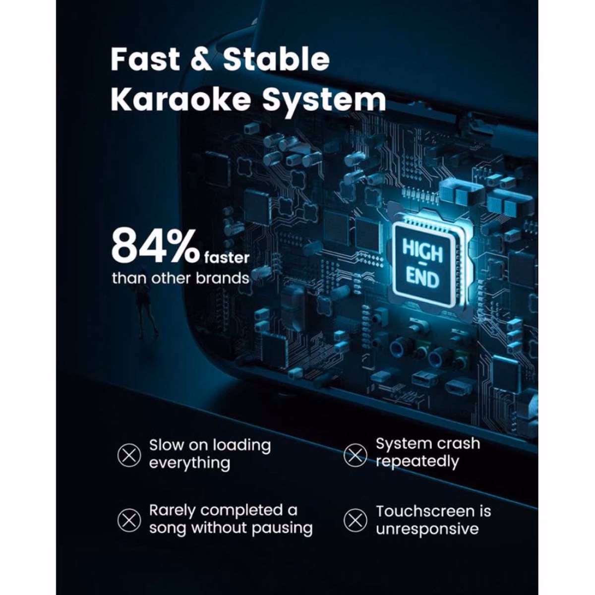 Ikarao Break X1 Black Karaoke Speaker with 13.3'' Screen