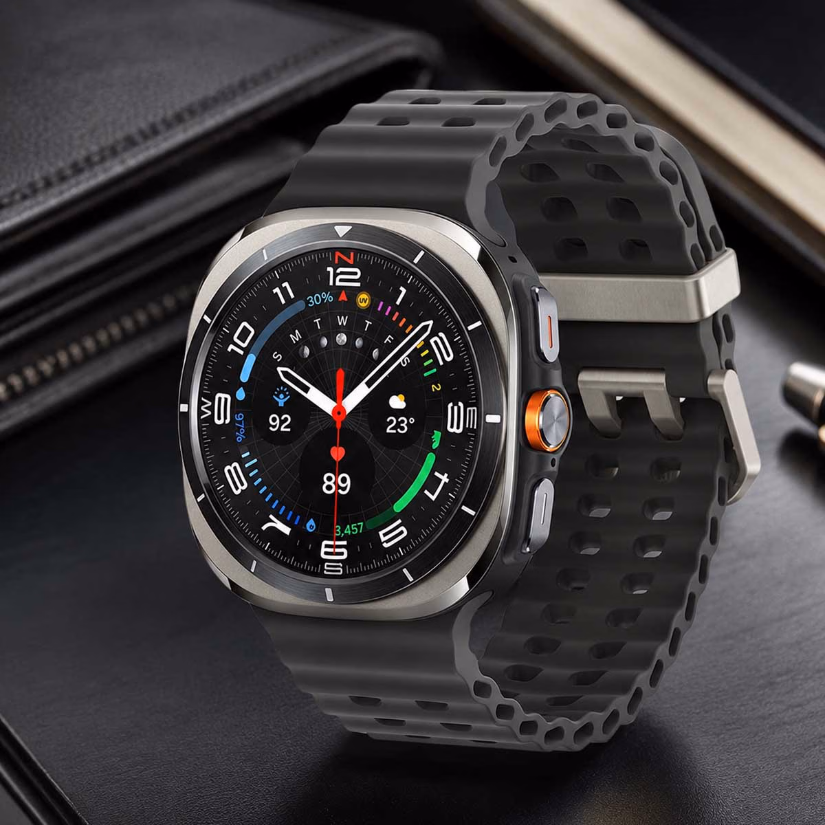 سامسونج جالاكسي واتش 8 كلاسيك ساعة ذكية مقاس 46mm - أسود، إصدار السعودية