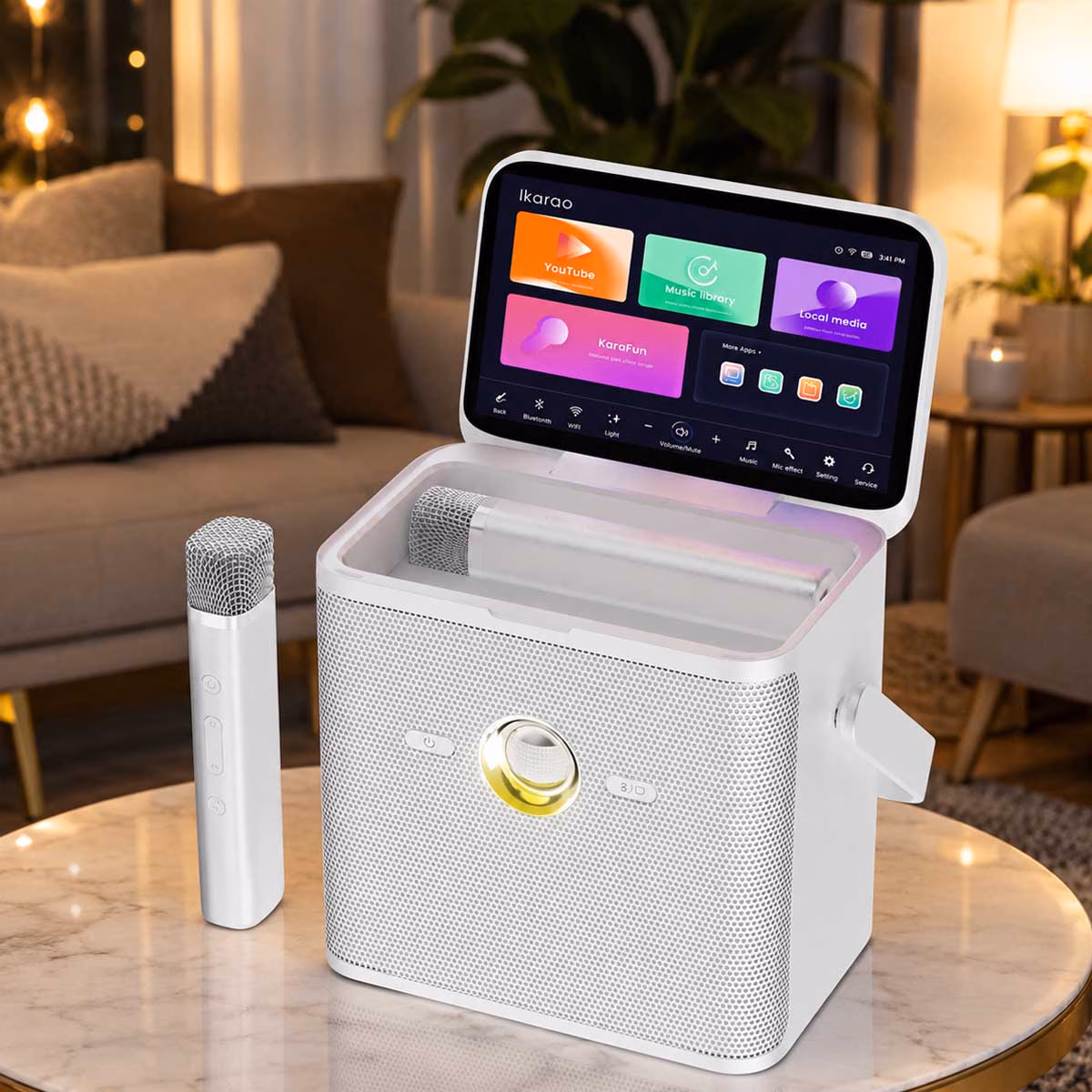 Ikarao Shell S3 Karaoke Speaker with 7.1'' Screen