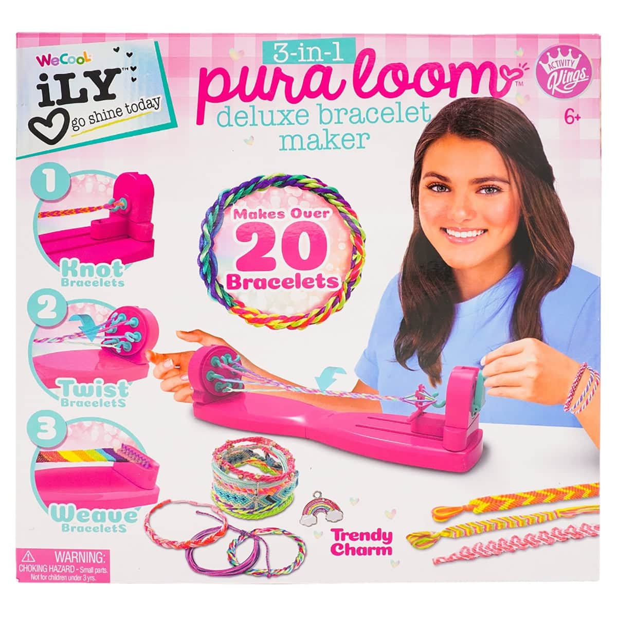 Ily 3-in-1 Pura Loom Bracelet Making Kit Girls, 5-7 Years