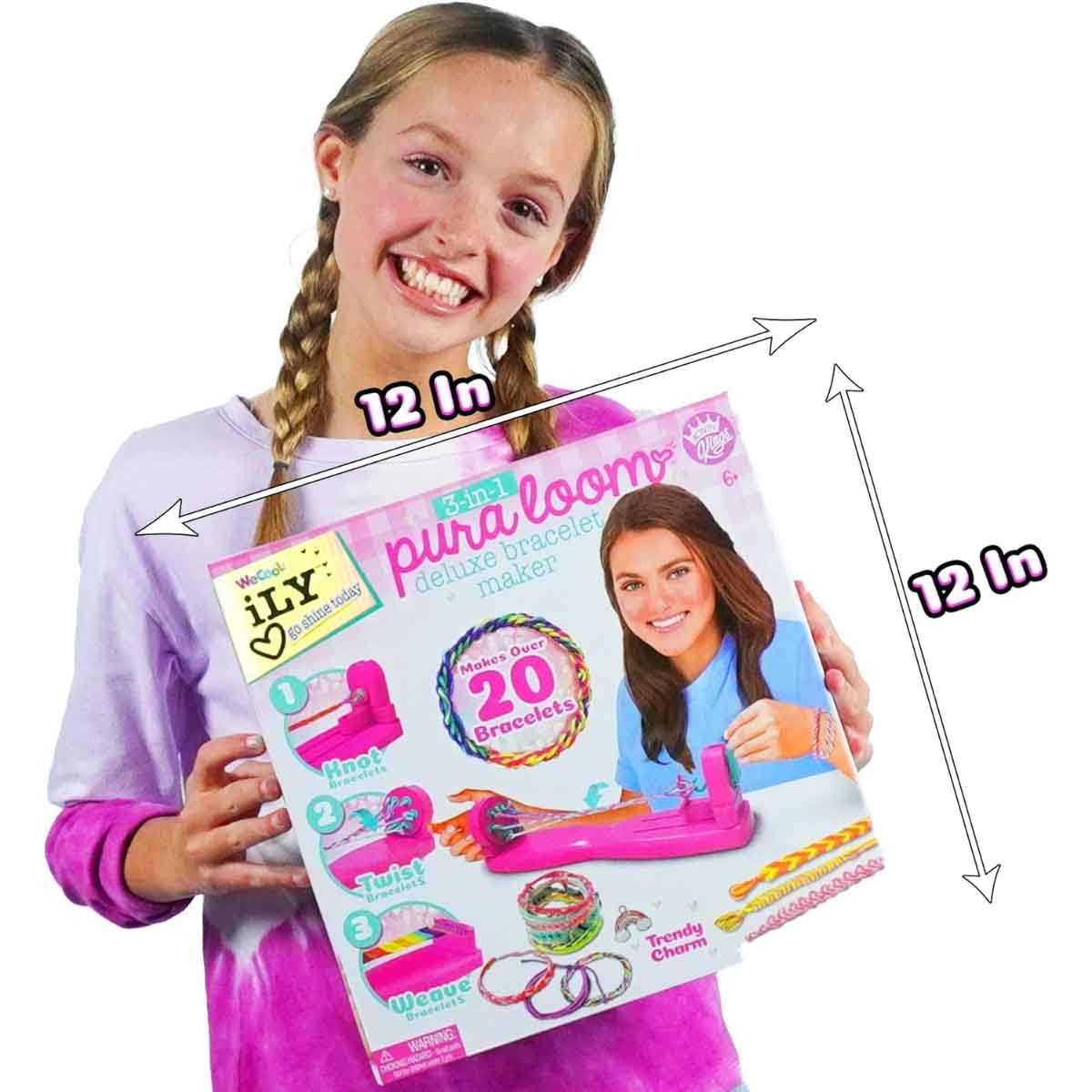 Ily 3-in-1 Pura Loom Deluxe Bracelet Maker Kit Girls, 5-7 Years
