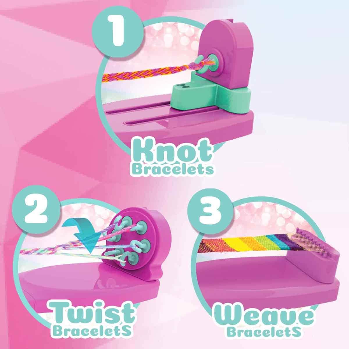 Ily 3-in-1 Pura Loom Deluxe Bracelet Maker Kit Girls, 5-7 Years