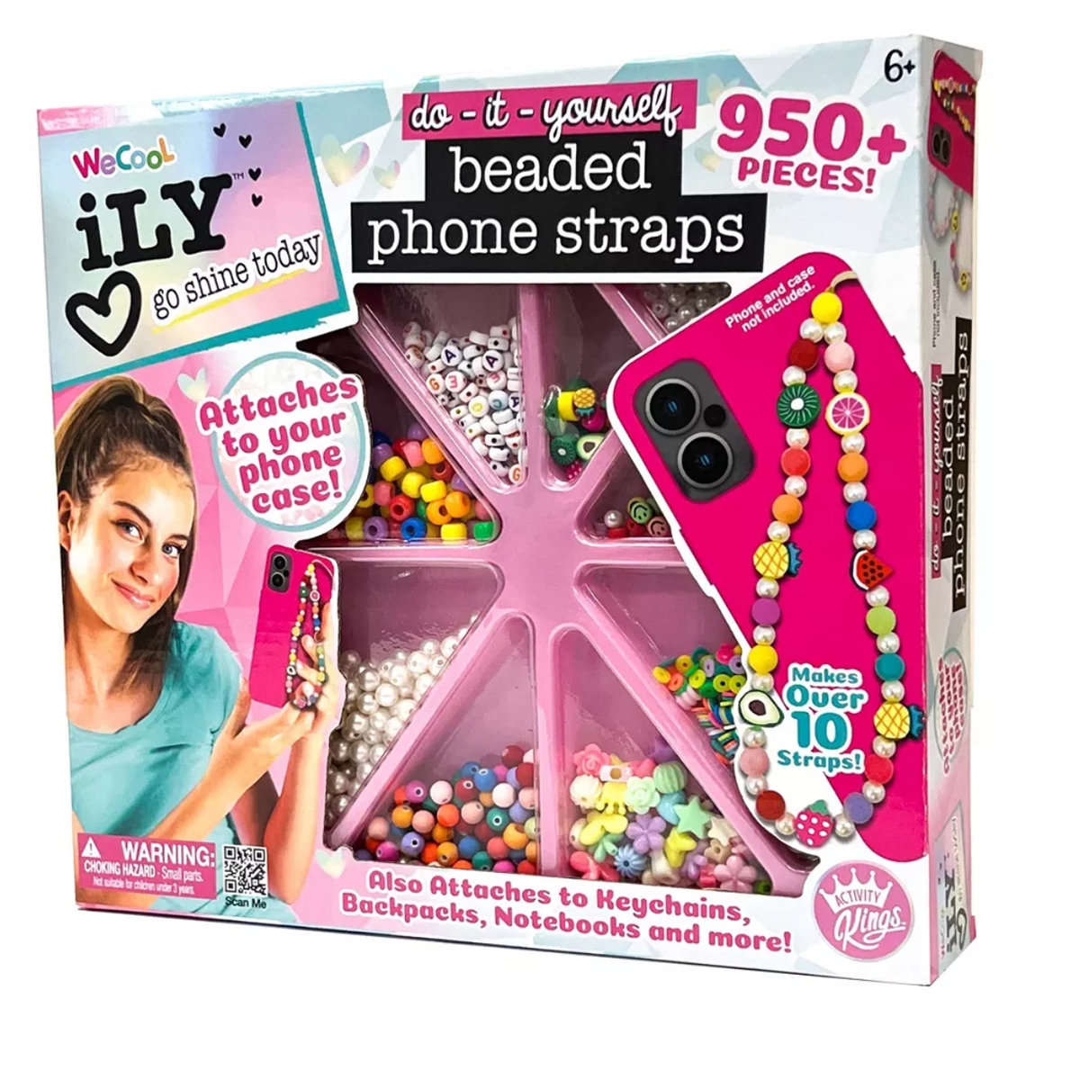 Ily Beaded Phone Strap Set Girls, 5-7 Years