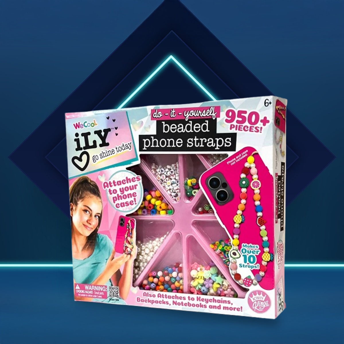 Ily Beaded Phone Strap Set Girls, 5-7 Years