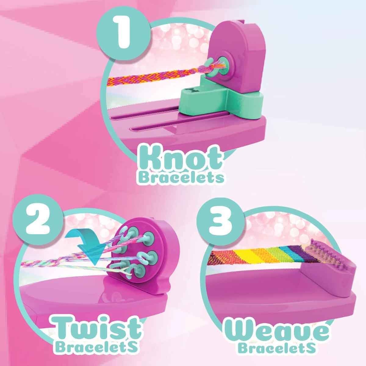 Ily Bracelet Maker with Fashion Bandz Jewelry & Swirl & Reveal Bracelets Kit Bundle Pack Girls, 5-7 Years