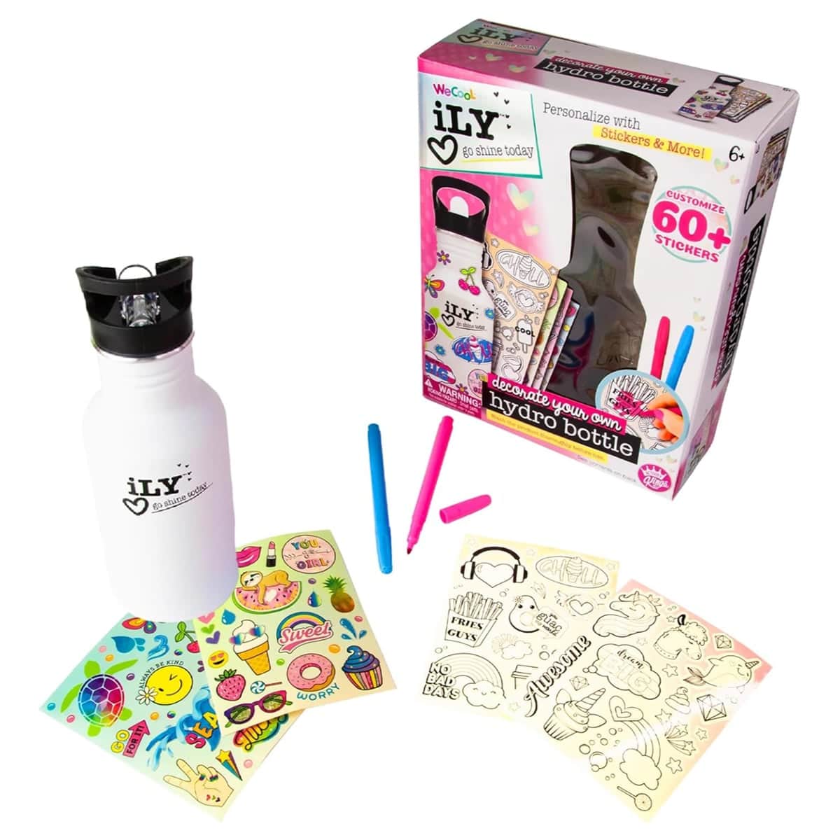 Ily Decorate Your Own Personalized Hydro Bottle Unisex, 5-7 Years