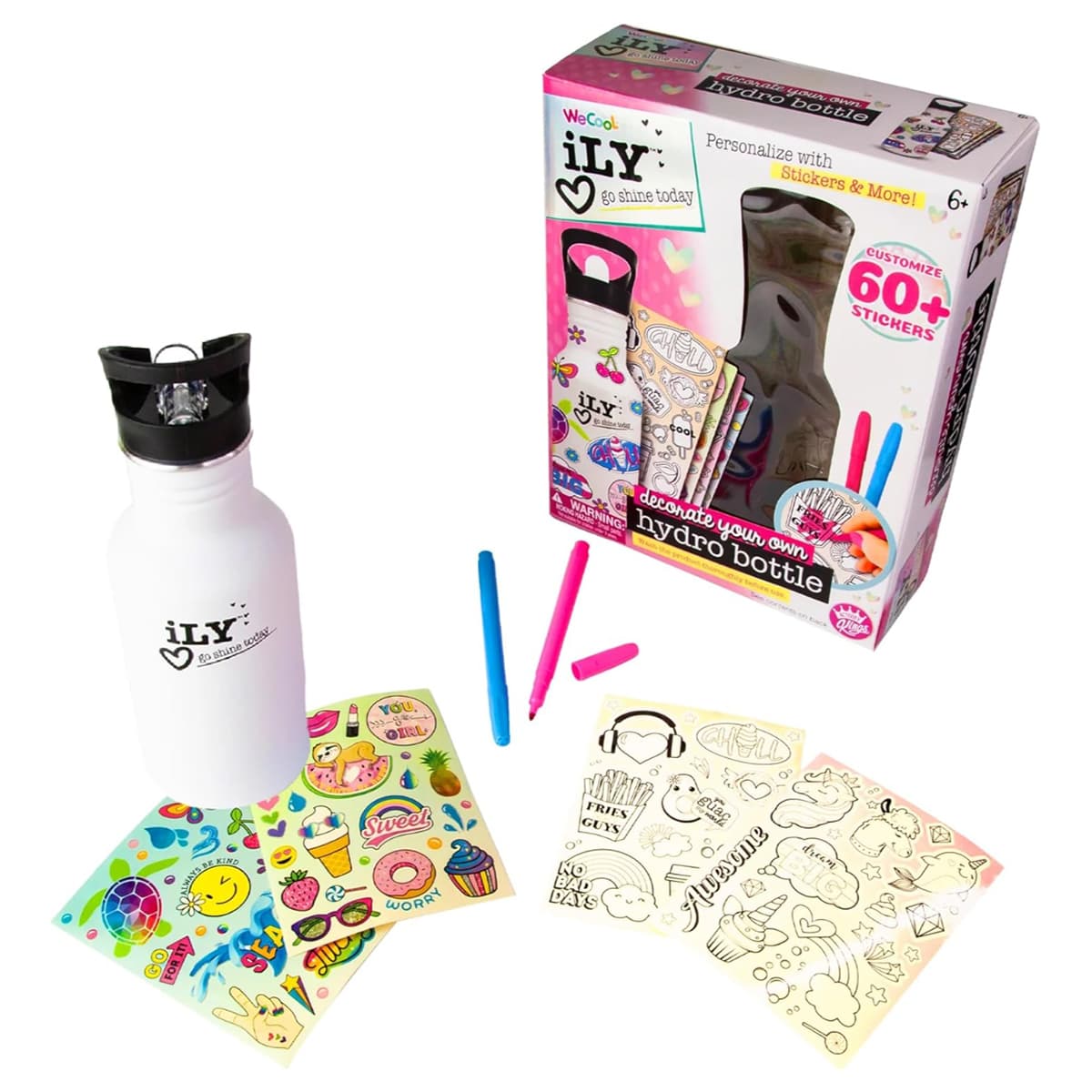 Ily Decorate Your Own Personalized Hydro Bottle Unisex, 5-7 Years