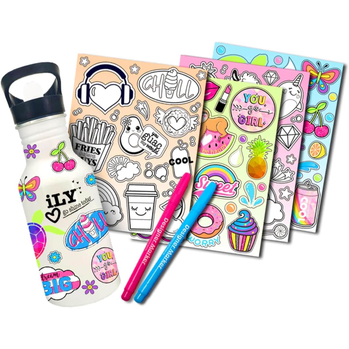Ily Decorate Your Own Personalized Hydro Bottle Unisex, 5-7 Years