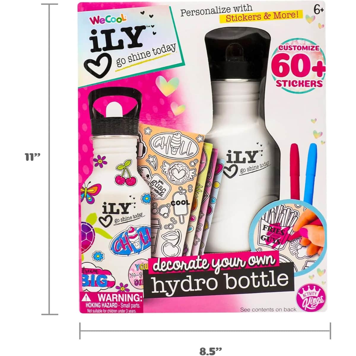 Ily Decorate Your Own Personalized Hydro Bottle Unisex, 5-7 Years