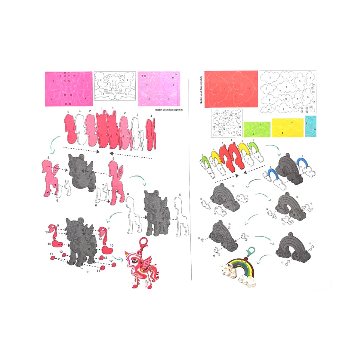 Activity Kings DIY Backpack Buddies Keychains Unisex, 3-4 Years